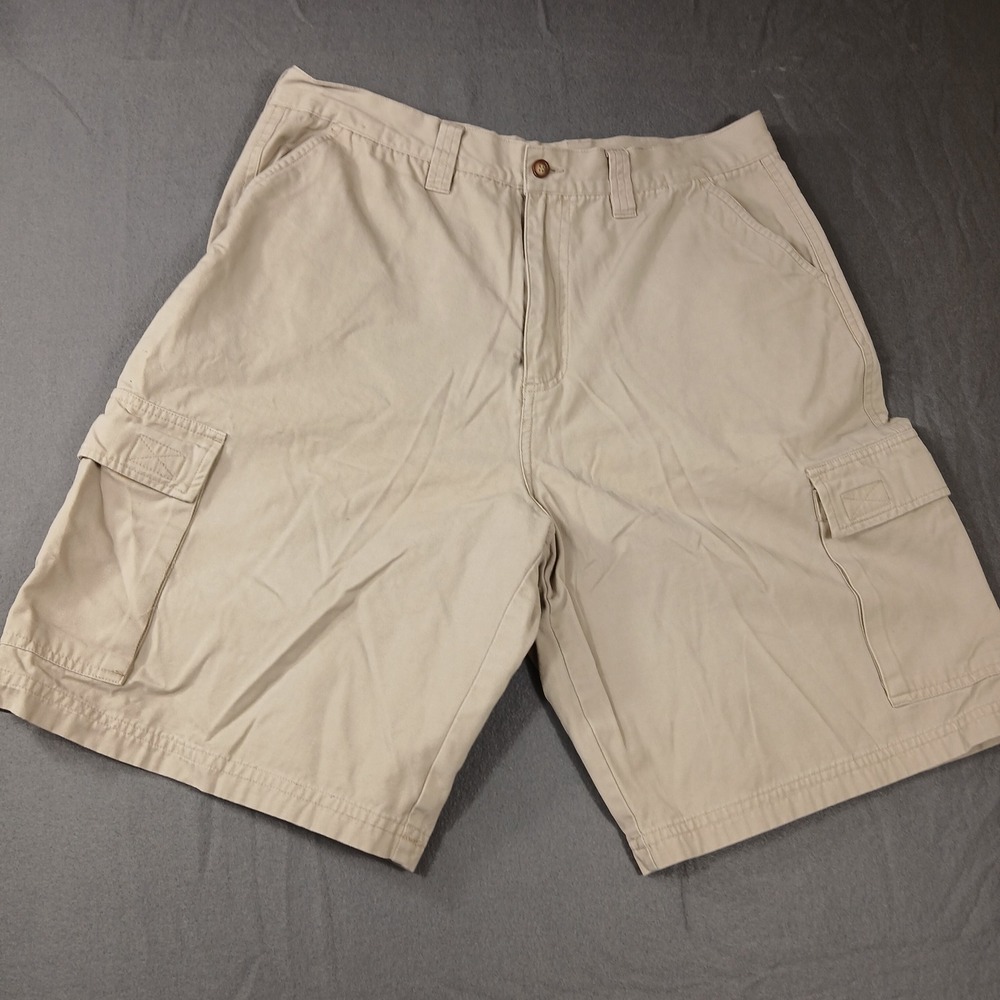 North River Cargo Shorts Mens‎ 36 Tan Khaki 100% Cotton Utility Outdoor Hiking